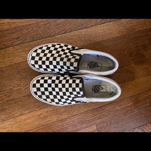 Vans checkerboard slip ons